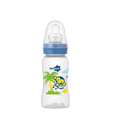 Mamadeira Neopan Decorada Ortopédica Nível 1 Azul 140ml