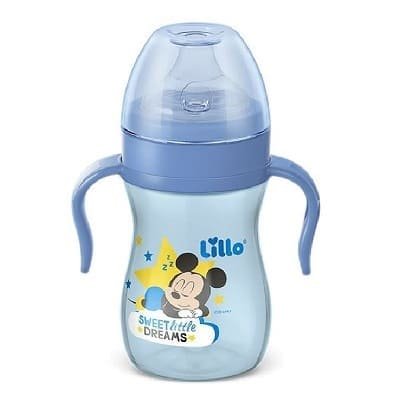 Copo de Aprendizado com Alça Evolution Disney Silicone 240ml Azul Lilás