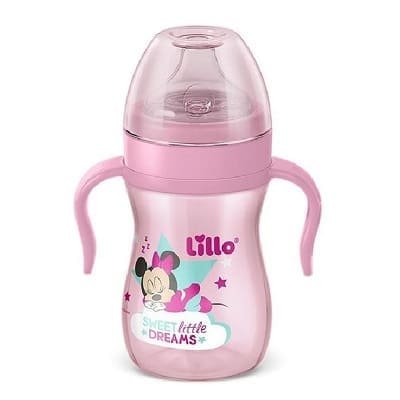 Copo Aprendizado Com Alça Evol Disney Silicone 240ml Rosa Lilás