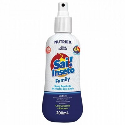 SPRAY REPELENTE SAI INSETO FAMILIA 4HORAS 200ML NUTRIEX