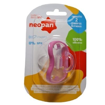 Chupeta Neopan Silicone Ortodôntica N2 Rosa