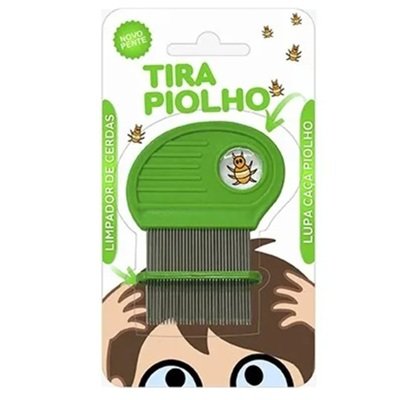 PENTE FINO DE ACO COM LUPA (VERDE)
