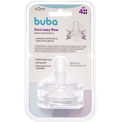 Bico Mamadeira Easy Flow Fluxo 4 Buba